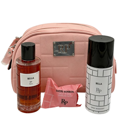 Coffret Bella - Parfum 100 ML + Déodorant + Galet + Trousse RP Paris