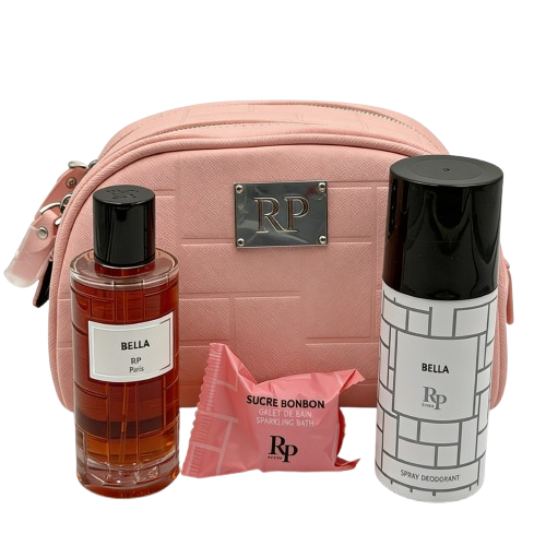 Coffret Bella - Parfum 100 ML + Déodorant + Galet + Trousse RP Paris